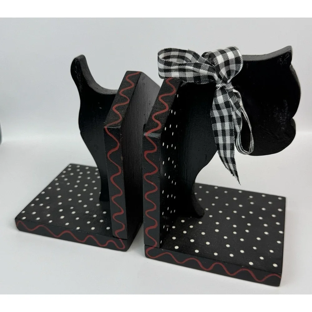 Handcrafted Wooden Folk Art Scottie Dog Black 6